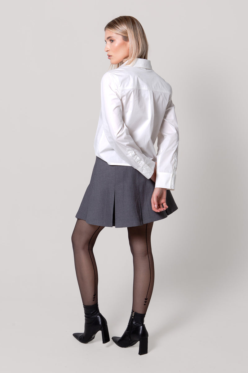 Pleated Mini Skirt with Hidden Shorts