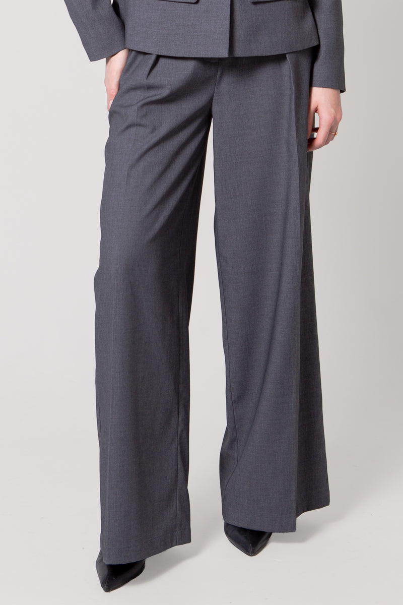 High-Waisted Wide-Leg Tailored Trousers
